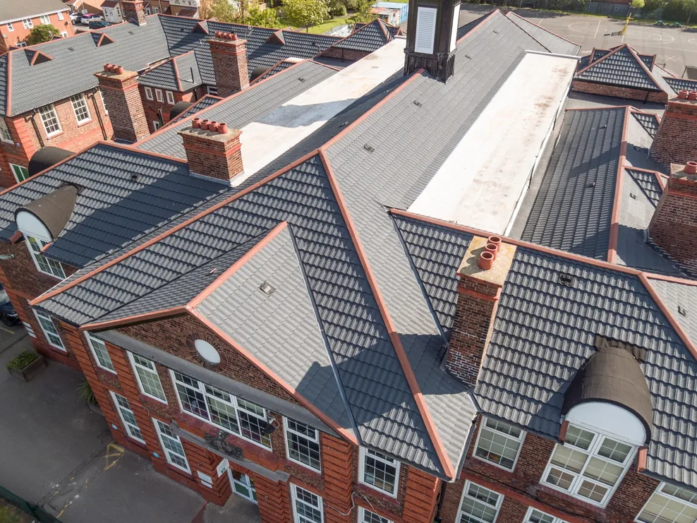  School refurbishment - Metal Tiles - Tradition Plus